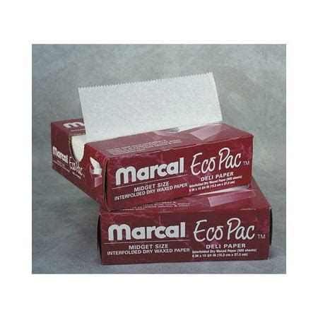 Marcal Paper Mills, Inc. 10'' Eco-Pac Natural Interfolded Dry Waxed Paper Sheets in White ...