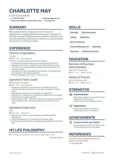 5 Fedex Resume Examples & Guide for 2024