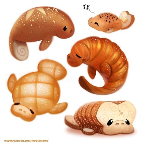 #2603. Manatees - Designs | Cute food drawings, Cute animal drawings ...