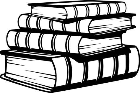 Stack of books clipart image free svg file - SVG Heart