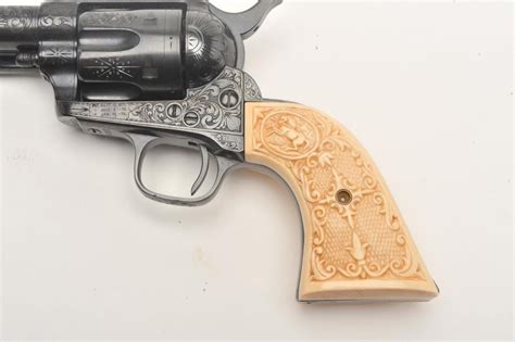 Colt SAA revolver, custom scroll engraved and finely accomplished by ...