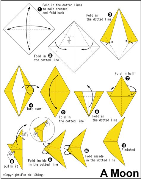 Moon - Easy Origami instructions For Kids