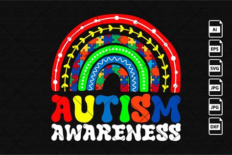 Autism Awareness Puzzle Rainbow Vector Graphic by VibrantCreativeCraft ...