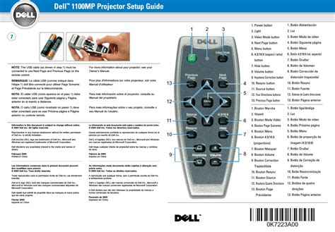 Dell 1100Mp Setup Guide Projector