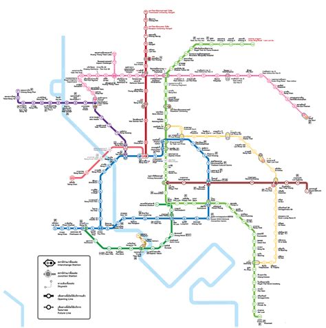 แผนที่รถไฟฟ้า BTS MRT ทั้งฝั่งกรุงเทพฯ และปริมณฑล | แผนที่, กรอบ