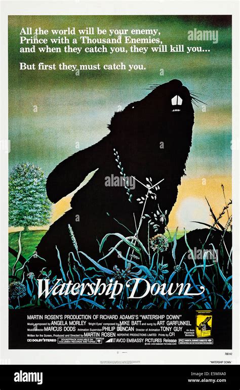 WATERSHIP DOWN, US poster art, 1978, © Avco Embassy/courtesy Everett Collection Stock Photo - Alamy