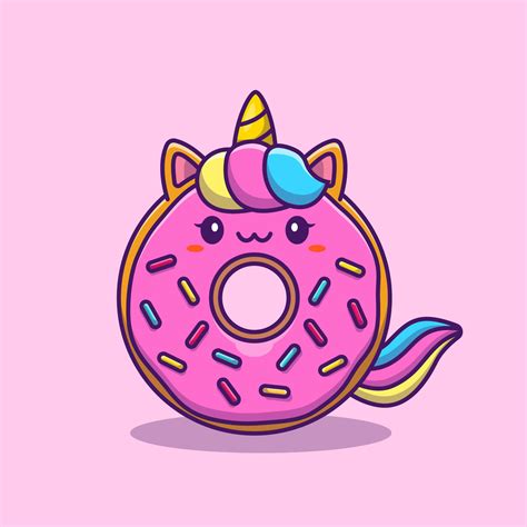 Cute Unicorn Vector In Donut Balloon Cartoon Dibujos De Unicornios | The Best Porn Website