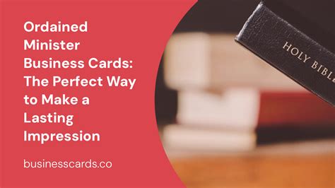 Ordained Minister Business Cards: The Perfect Way to Make a Lasting Impression - BusinessCards