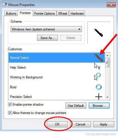 Windows Arrow Cursor