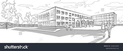 Update 83+ sketch of school building latest - in.eteachers