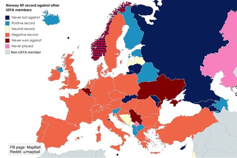 Norway national football team record against other UEFA members : r/Norway