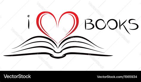 I love books Royalty Free Vector Image - VectorStock