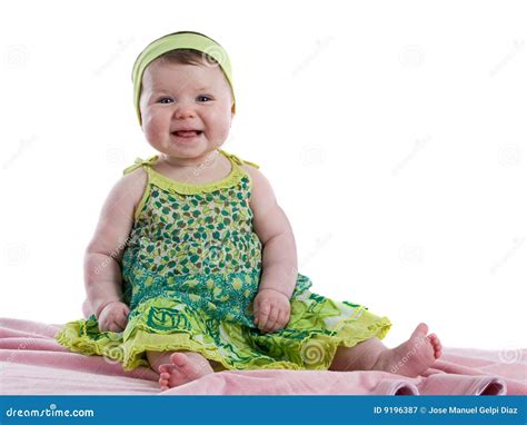 Happy baby girl smiling stock image. Image of little, happy - 9196387