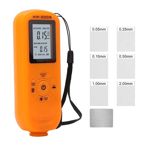 Paint Thickness Gauge Coating Depth Meter Tester Digital Display 3 Units for Machine Orange ...