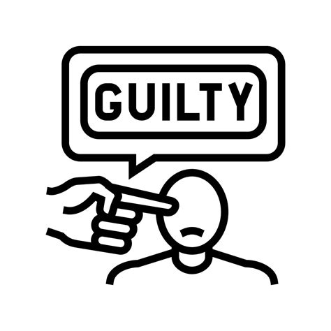 guilty law line icon vector illustration 10322473 Vector Art at Vecteezy