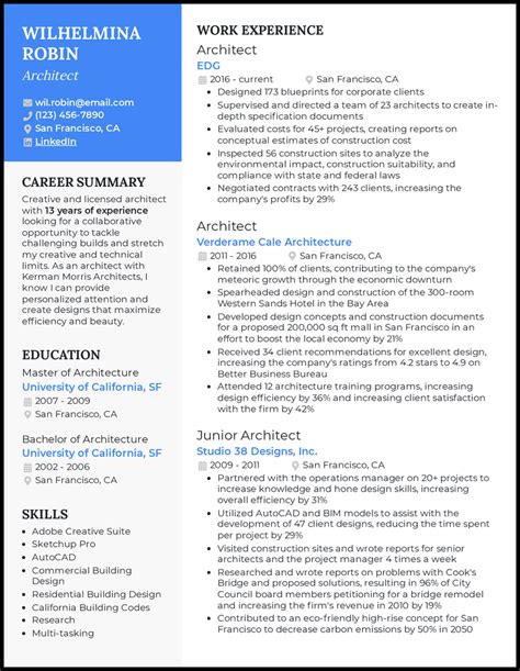 8 Architecture Resume Examples For 2023 Resume Worded - Vrogue