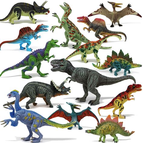 Joyin Toy 18Piece 6" to 9" Educational Realistic Dinosaur Figures with ...