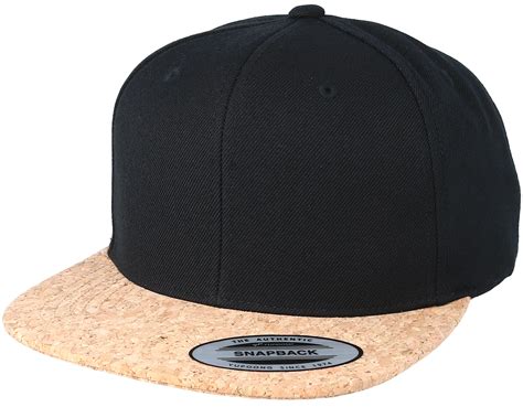 Black/Cork Snapback - Yupoong caps - Hatstoreworld.com