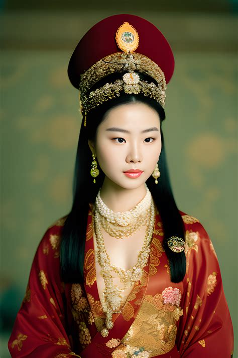 Portrait of a Chinese queen in the year 1710 • VIARAMI