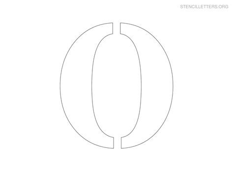 Letter O Printable Alphabet Stencil Templates - Stencil Letters Org