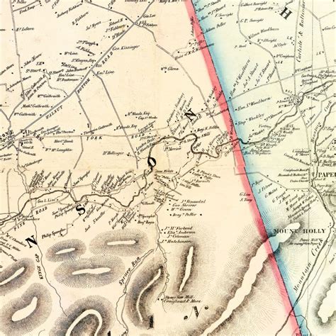 Vintage Map of Cumberland County, Pennsylvania 1858 by Ted's Vintage Art