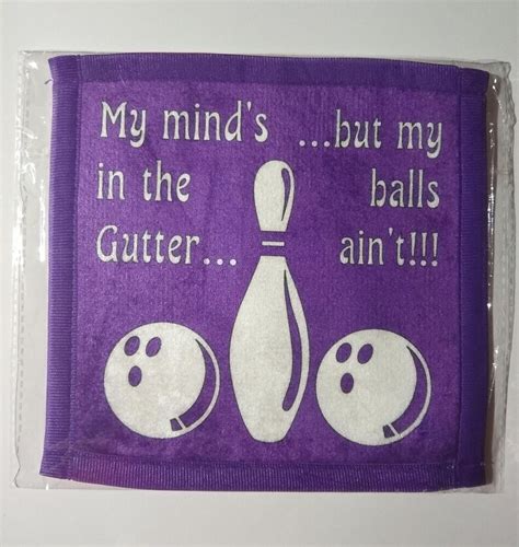 Funny Bowling Towels Mind's in the Gutter - Etsy