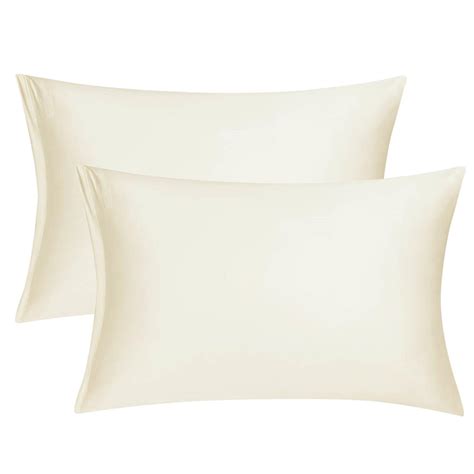 Unique Bargains King Size Silky Satin Zipper Pillowcases Set of 2, 21 ...