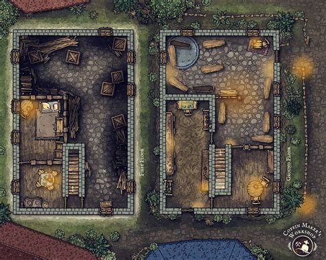 Coffin Maker's Workshop (20x16) | Inkarnate - Create Fantasy Maps Online