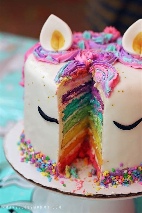 DIY Rainbow Unicorn Cake – Haley’s 6th Birthday Party | Unicorn ...