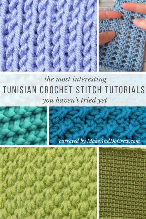 20+ Unique Tunisian Crochet Stitches - with step-by-step video tutorials!