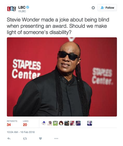 British Radio Station Asks Whether Stevie Wonder Can Joke About Being Blind | MRCTV