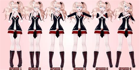 Junko Enoshima Poses by JapaneseAnimeFreak on DeviantArt