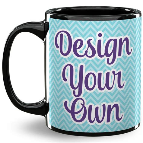 Design Your Own 11 oz Coffee Mug - Black | YouCustomizeIt