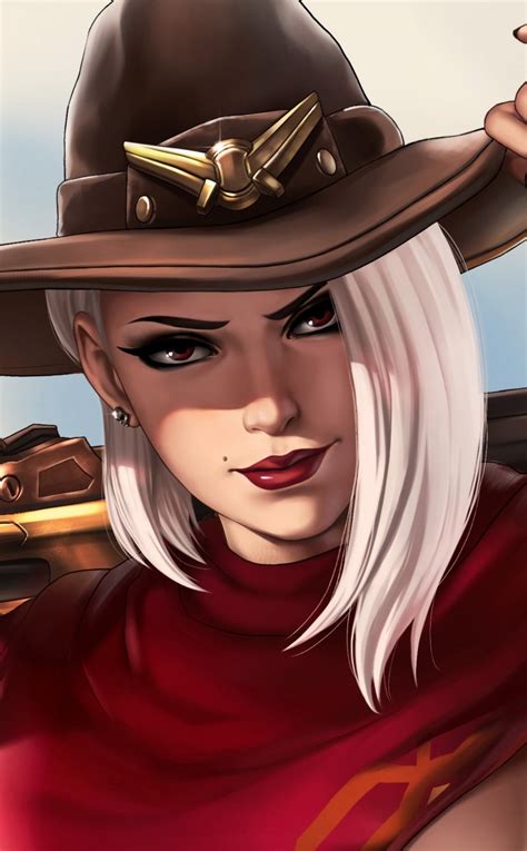 Download wallpaper 950x1534 artwork, fan art, ashe, overwatch, iphone ...