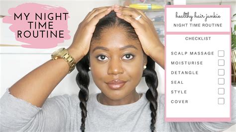 MY RELAXED HAIR NIGHT TIME ROUTINE - How To Moisturise & Seal | Healthy Hair Junkie - YouTube