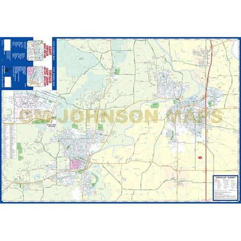 Corvallis / Albany / Lebanon / Sweet Home, Oregon Street Map - GM ...