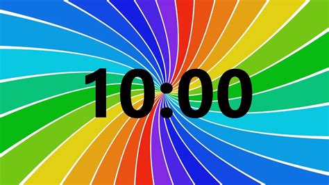 10 Minute Rainbow Countdown Timer (fun, quirky, instrumental music - alternative hip hop) - YouTube