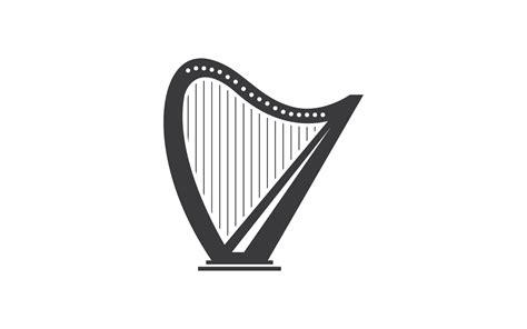 Harp illustration logo vector design - TemplateMonster