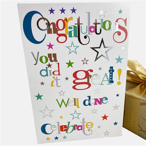 Bold Bright Congratulations Card | You did it, Well Done, Great! Celebrate