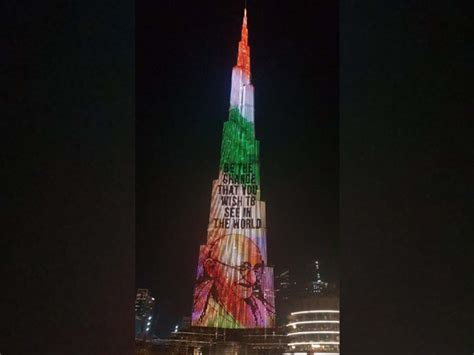 Dubai's Burj Khalifa lights up in Indian flag colours