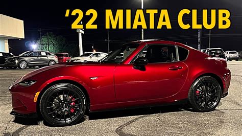 First Look | 2022 Mazda MX-5 Miata Club RF Soul Red at Night - YouTube