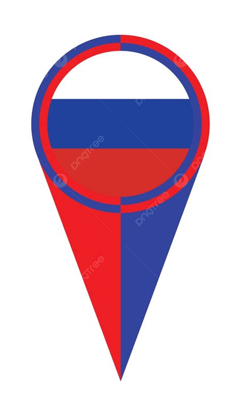 Russia Map Pointer Location Flag Graphic Russian Cartoon Vector ...