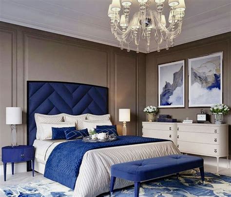 Inspiring Navy Blue Bedroom Decor | Blue bedroom decor, Luxurious bedrooms, Bedroom decor