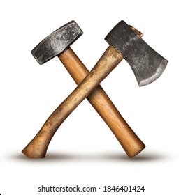 Realistic Diy Old Hammer Axe Tools Stock Photo 1846401424 | Shutterstock