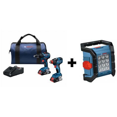 BOSCH, 18 V Volt, 2 Tools, Cordless Tool Combination Kit - 384YH2 ...