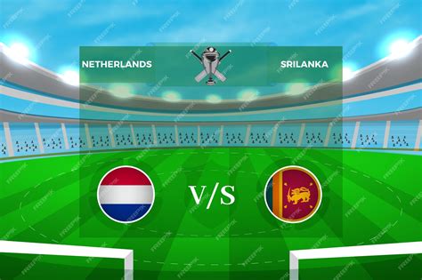 Premium Vector | Cricket world cup 2023 of participating team Netherlands vs Srilanka