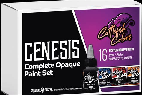 New Genesis Opaque Base Paint Set From Cuttlefish Colors!