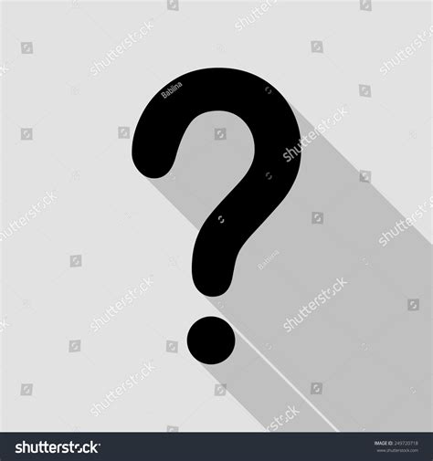 Question Mark Icon Black Illustration Long Stock Vector (Royalty Free ...