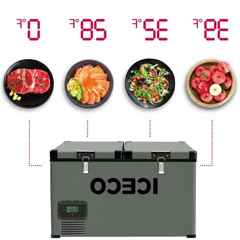 ICECO VL60 Portable Refrigerator, Dual Zone Freezer Fridge,