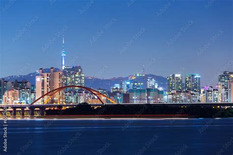 Seoul skyline Stock Photo | Adobe Stock